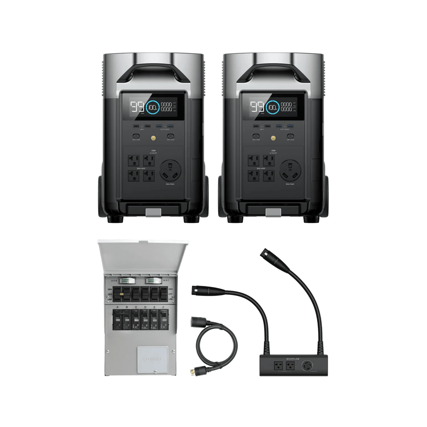 Alaiify DELTA Pro*2 + Double Voltage Hub + Transfer Switch