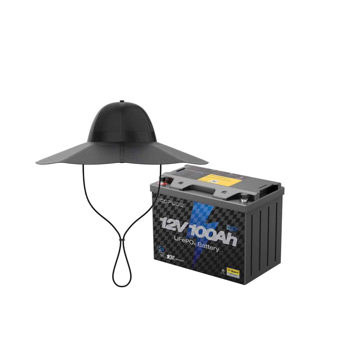 Alaiify Lithium 12V 100Ah Deep Cycle Marine Trolling Motor Battery
