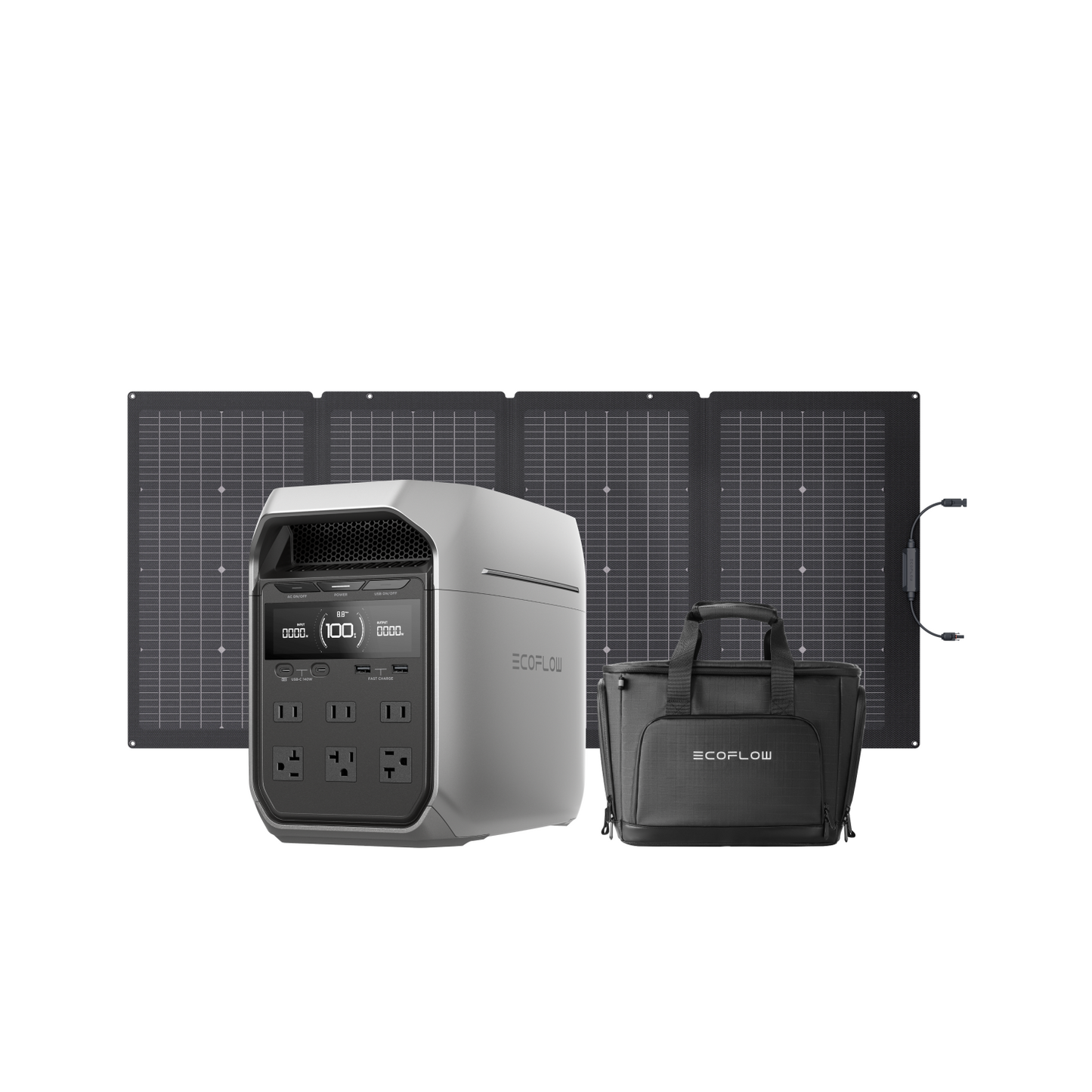 Alaiify DELTA 3 Plus Portable Power Station + 220W Solar Panel + DELTA 3 Series Bag