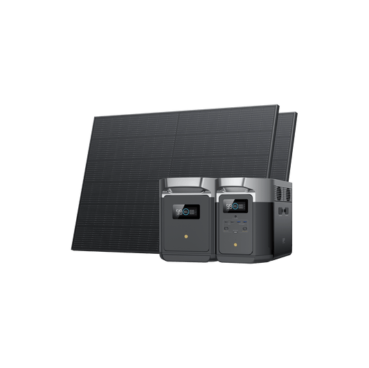 Alaiify DELTA Max Portable Power Station + 2*400W Rigid Solar Panel + Alaiify DELTA Max Smart Extra Battery