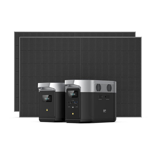 Alaiify DELTA Max Portable Power Station + 2*400W Rigid Solar Panel + Alaiify DELTA Max Smart Extra Battery