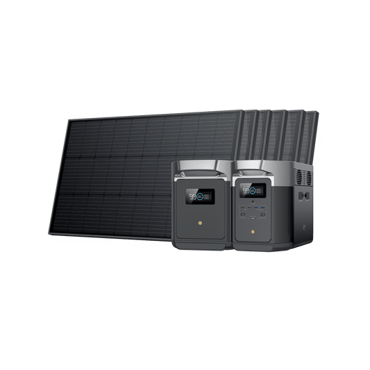 Alaiify DELTA Max Portable Power Station + 6*100W Rigid Solar Panel + Alaiify DELTA Max Smart Extra Battery